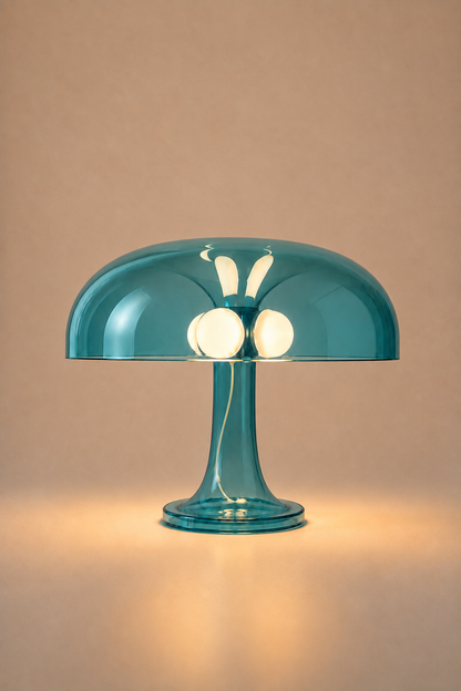 Lampe Mushroom Transparente Bleue
