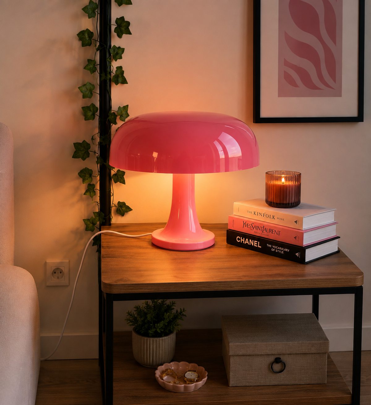 Lampe Mushroom Rose