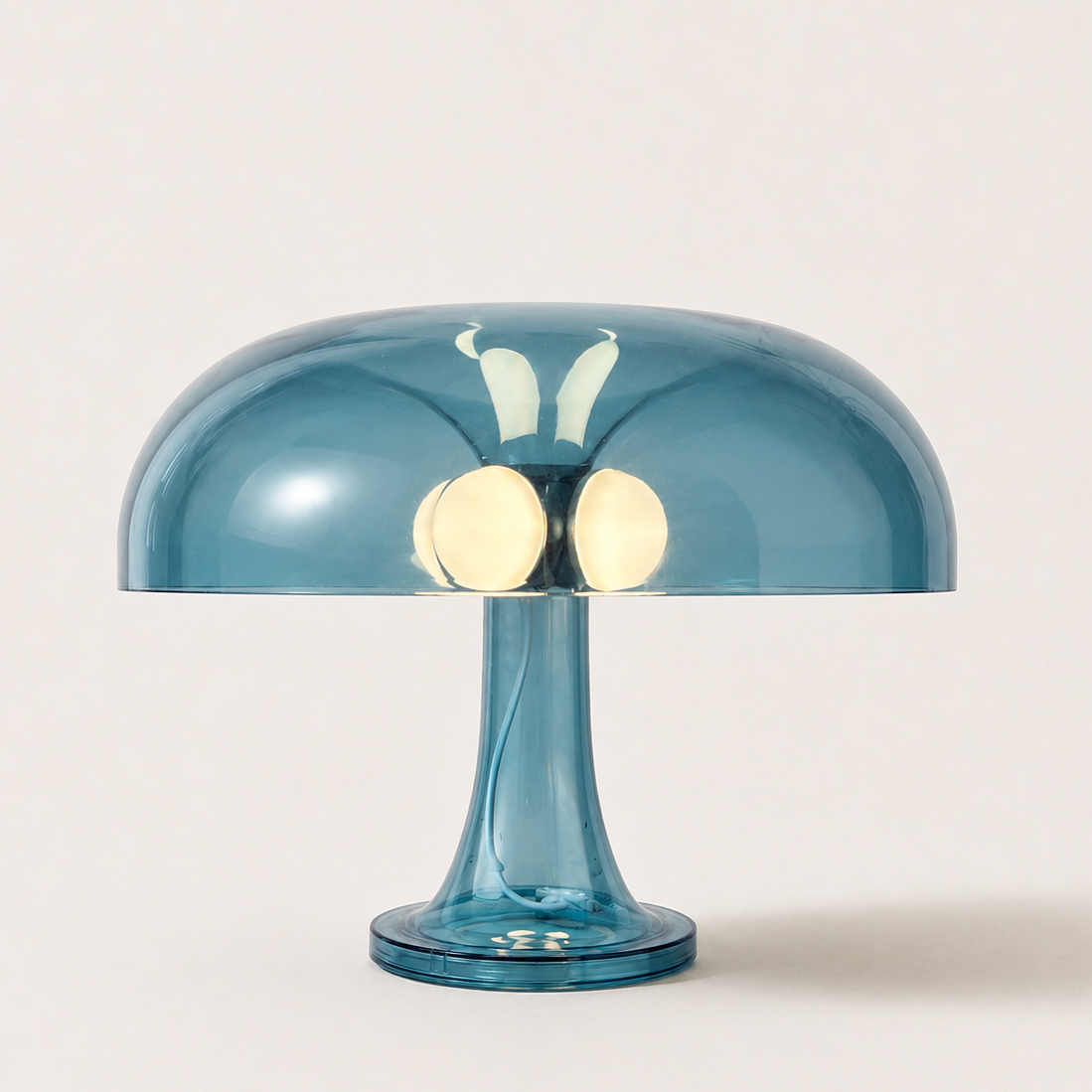 Lampe Mushroom Transparente Bleue