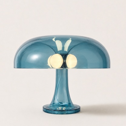 Lampe Mushroom Transparente Bleue