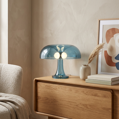 Lampe Mushroom Transparente Bleue