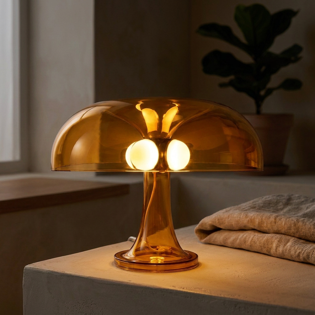 Lampe Mushroom Transparente Jaune