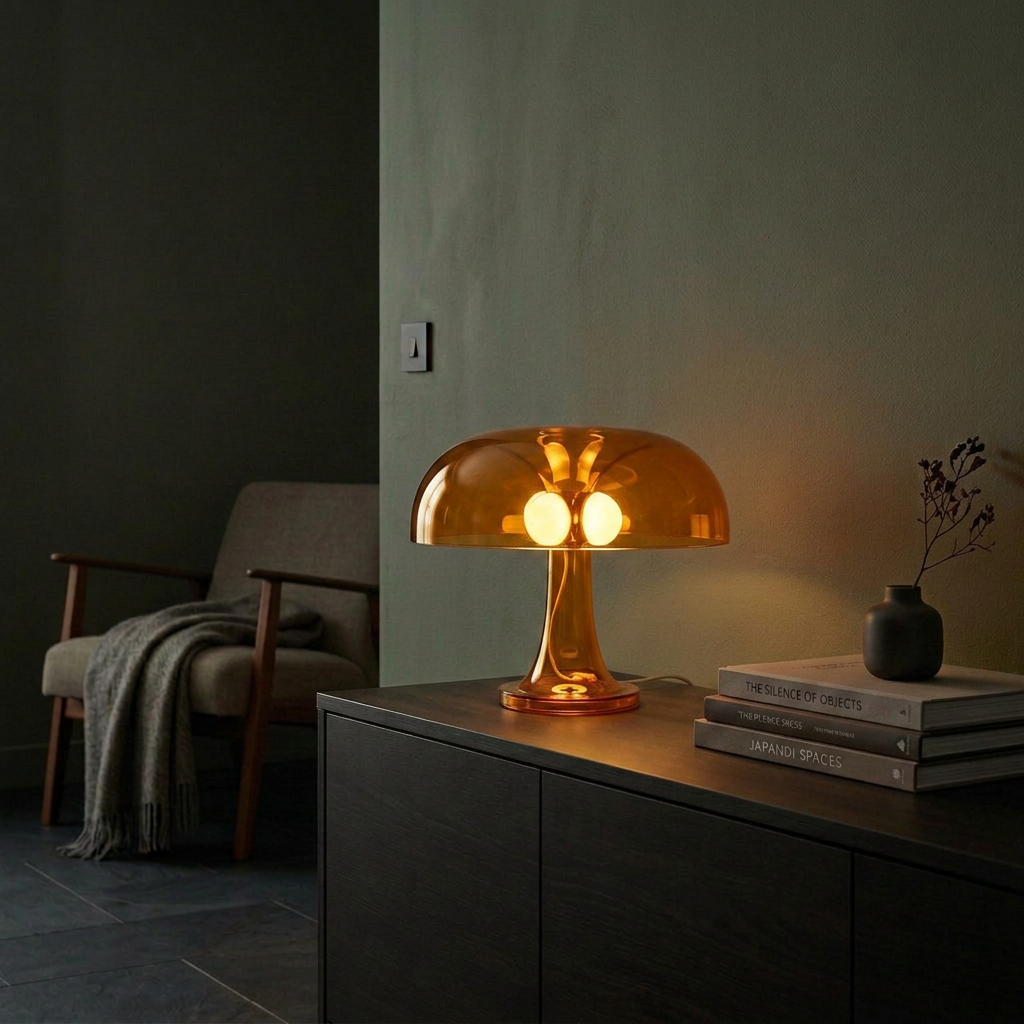 Lampe Mushroom Transparente Jaune