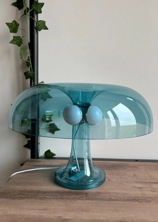 Lampe Mushroom Transparente Bleue — Maison Badou