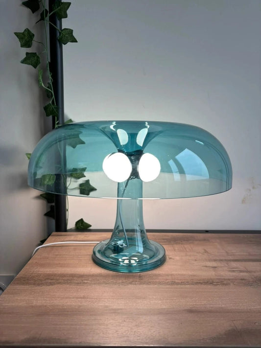 Lampe Mushroom Transparente Bleue — Maison Badou