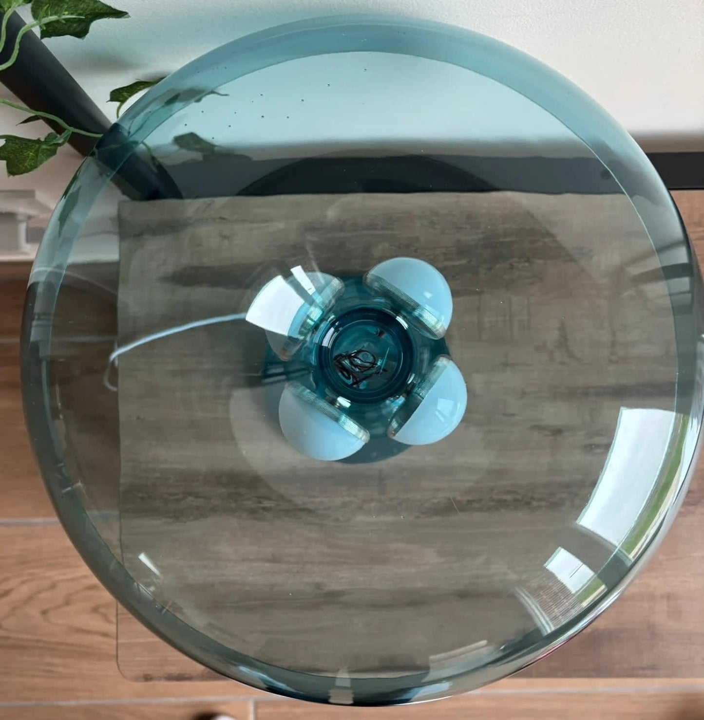 Lampe Mushroom Transparente Bleue — Maison Badou