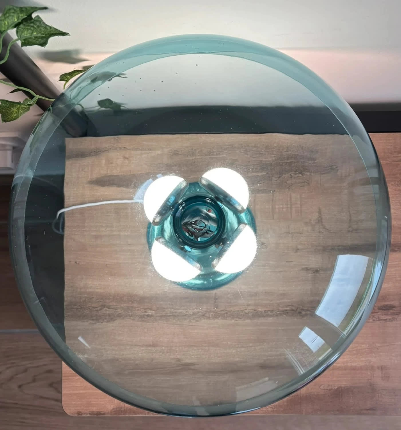 Lampe Mushroom Transparente Bleue — Maison Badou